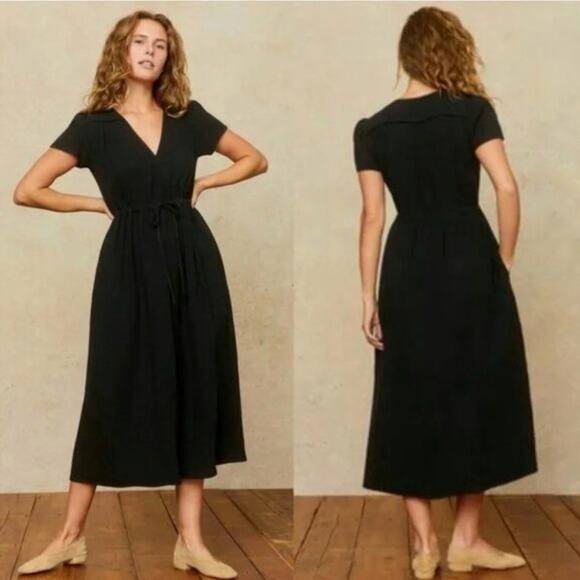 Christy Dawn Dresses & Skirts - Christy Dawn The Dawn Dress Black Gauze Midi 100% Organic Cotton Medium